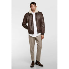 Stylish Brown Shearling Leather Jacket