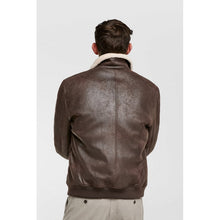 Stylish Brown Shearling Leather Jacket