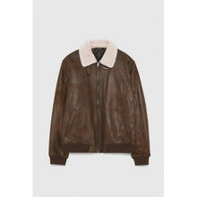 Stylish Brown Shearling Leather Jacket