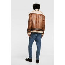 Double Face Brown Shearling Leather Jacket