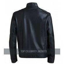 Classic Look Black Ribbed Leather Jacket