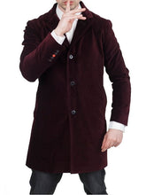 12th Doctor Who Peter Capaldi Maroon Velvet Coat