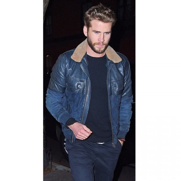 Liam Hemsworth Stylish Leather Jacket