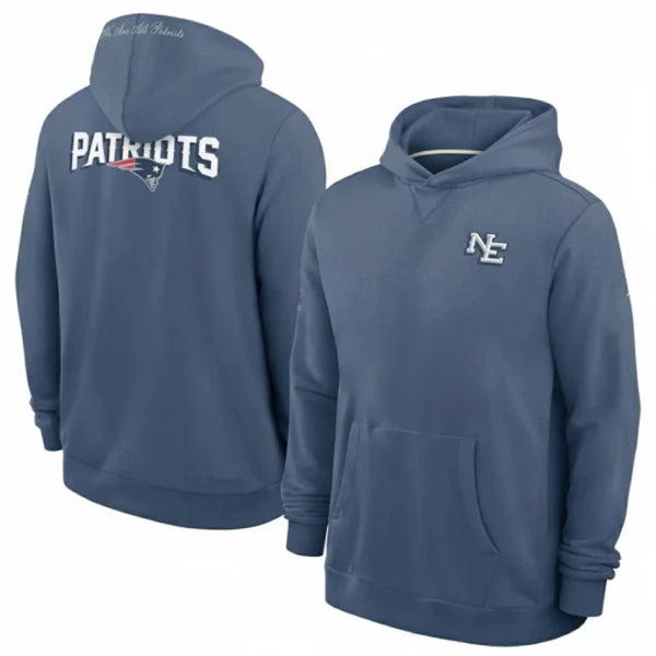 NFL We Are All Patriots Rivalries Storm Blue Hoodie
