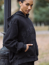 Unisex Parke Wash Black Fleece Pullover Hoodie
