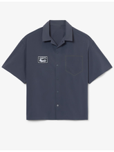 2026 Lacoste x Alpine Poplin Button Up Shirt Dark Grey