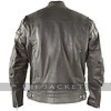 Men Classic Cafe Racer Motorbike Leather Jacket