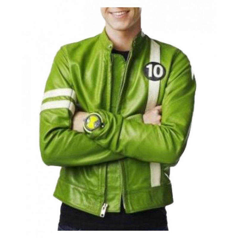 Ben 10 Alien Swarm Green Leather Jacket