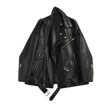 All match Loose Motorcycle PU Leather Jacket Trend