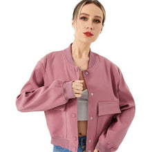 Women's Lightweight Cropped Bomber Jacket