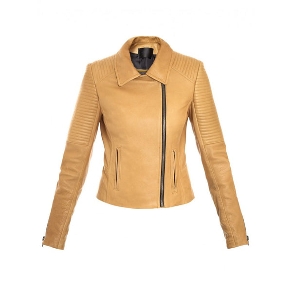 Slimfit Side Zipper Women Leather Jacket