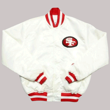 Sf 49ers Champs Gold Satin Patches Jacket