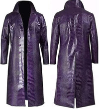 Jared Leto Joker Purple Crocodile Coat