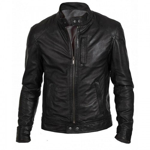 Black Men Plane Leather Jacket