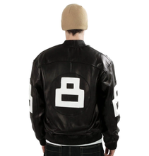 David Puddy Black Seinfeld 8 Ball Pool Jacket - Iconic TV Merch