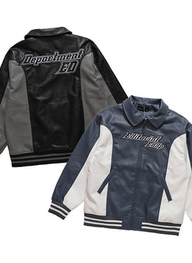 Women's Vintage Embroidered Leather Jacket