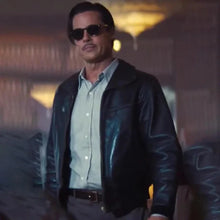 Babylon 2022 Brad Pitt Black Leather Jacket