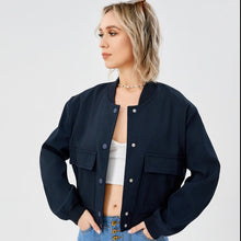 Women's Lightweight Cropped Bomber Jacket