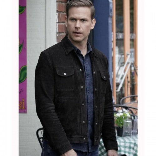 Alaric Saltzman Legacies Genuine  Leather Jacket