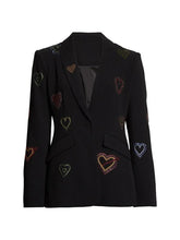 Days Of Our Lives Stephanie Johnson Black Sequin Heart Blazer