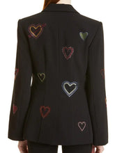 Days Of Our Lives Stephanie Johnson Black Sequin Heart Blazer