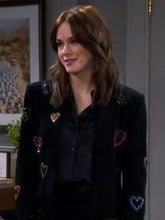 Days Of Our Lives Stephanie Johnson black heart blazer