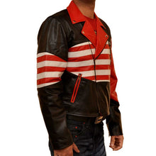 USA American Flag Men Leather Jacket