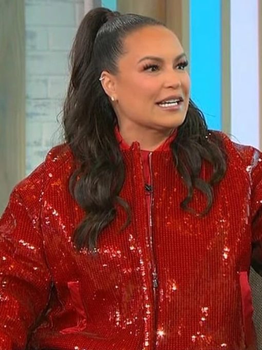 Angie Martinez Sherri 2023 Red Sequin Jacket