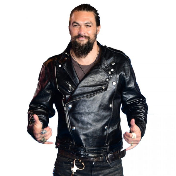 Aquaman Jason Momoa Black Leather Jacket