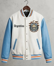 Halloween Argentina varsity jacket with leather sleeves