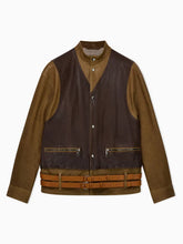 Front-view-of-brown-leather-jacket-with-button-closure