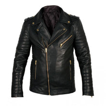 Black Biker Leather Jacket For Men