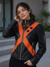Bakugo Inspired Black & Orange Leather Cosplay Jacket for Men Women