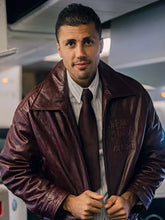 FC Barcelona x AMIRI 27 Burgundy Leather Bomber Jacket