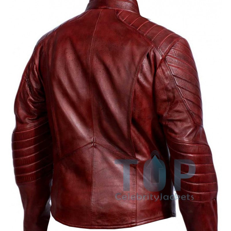 Superman Vs Batman Maroon Leather Jacket