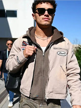Lando Norris inspired beige jacket with buttoned cuffs