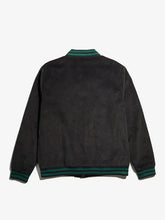 Black-corduroy-varsity-jacket-with-button-fastening