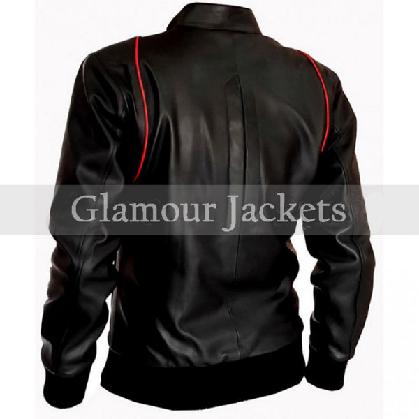 Black SlimFit Biker Style Leather Jacket