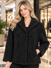 Black Persian Lamb Fur Coat for Women