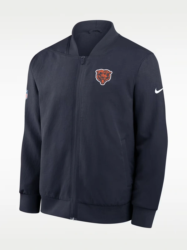 Chicago-Bears-Sideline-Full-Zip-Bomber-Jacket