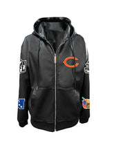 Black-Chicago-Bears-hoode-zip-up-jacket