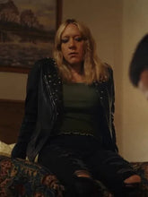 Poker Face 2023 Chloe Sevigny Black Leather Jacket