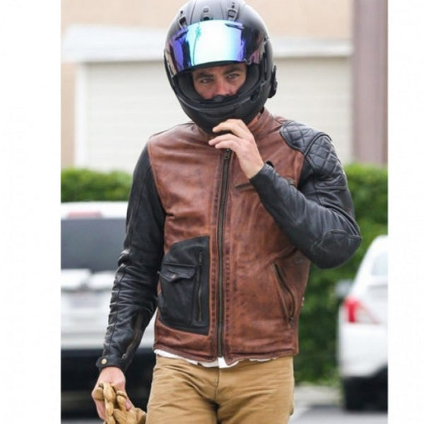 Chris Pine Motorcycle Leather Jacket