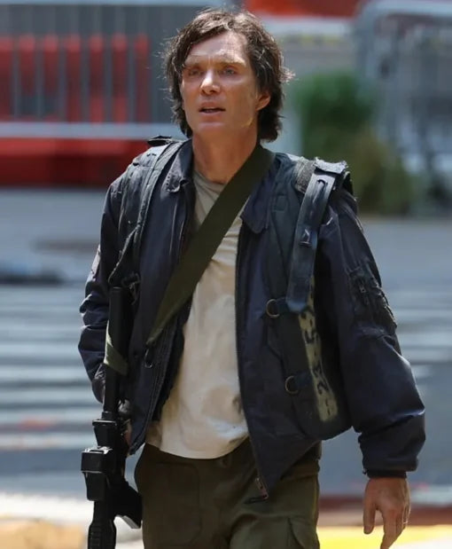 Cillian Murphy A Quiet Place III Jacket in blue cotton design