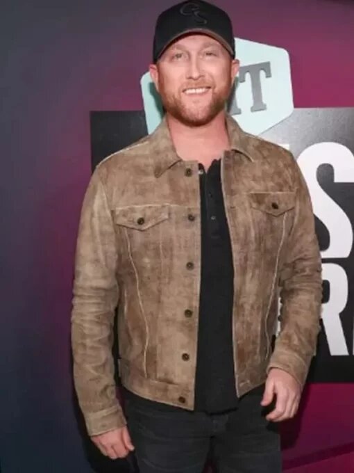 Cole Swindell Cmt Awards 2023 Suede Leather Jacket