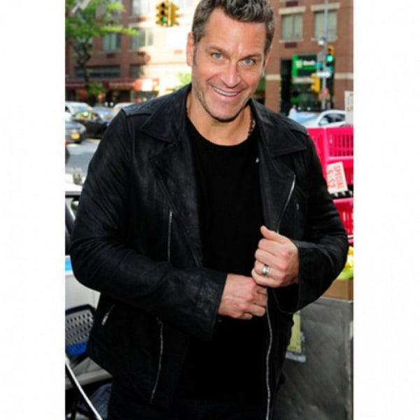 David Burtka Black Leather Jacket