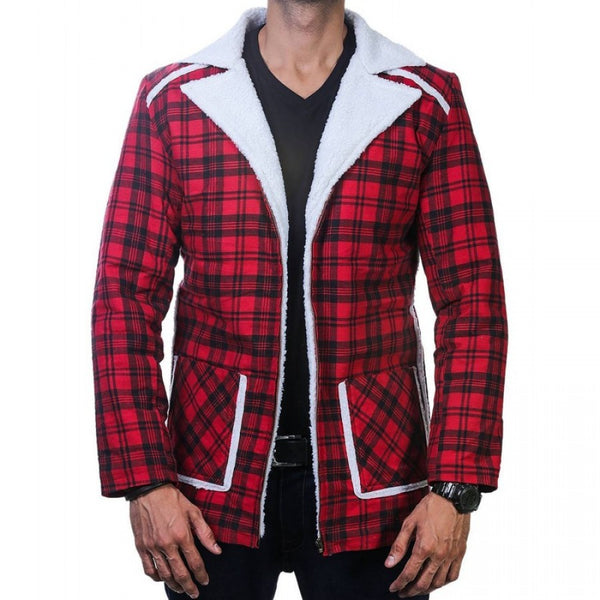 Denver Red Flannel Fur Shearling Jacket