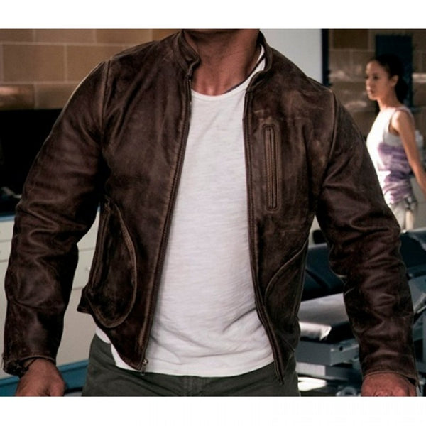 Dwayne Johnson Rampage Brown Leather Jacket