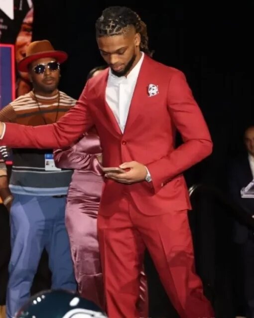 Damar Hamlin Super Bowl NFLPA Red Suit