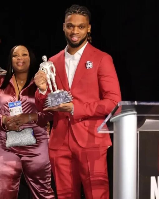 Damar Hamlin Super Bowl NFLPA Red Suit